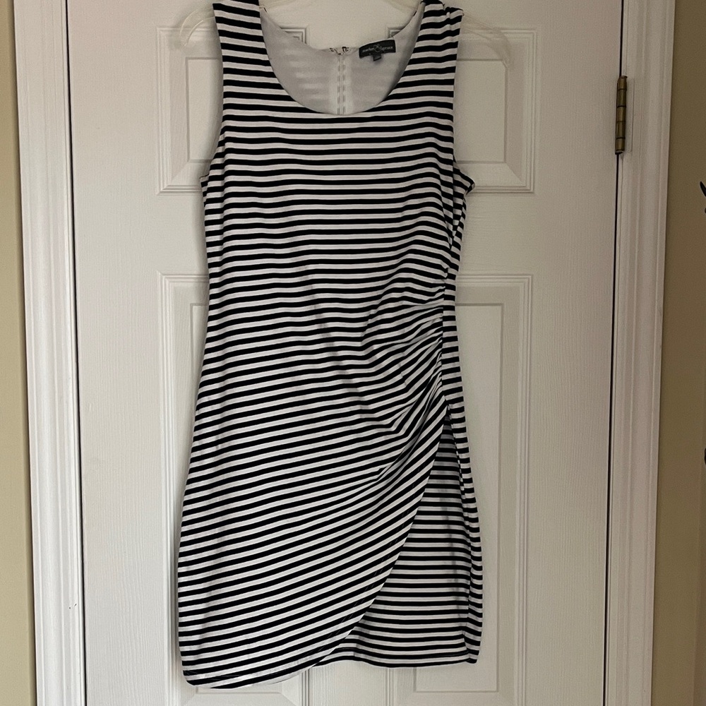 Market & Spruce Monochrome Striped Mini Dress